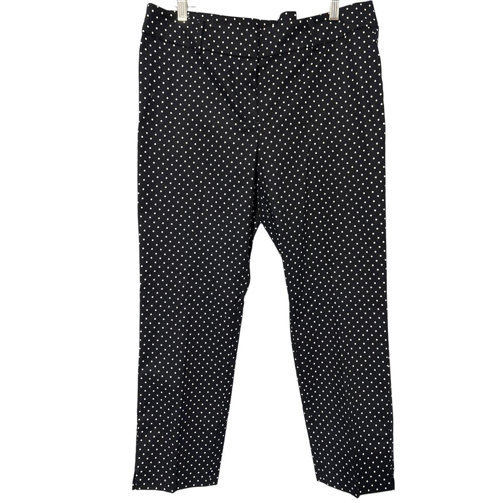 Ann Taylor Cropped Pants Navy White Dots Size‎ 10 NWT
